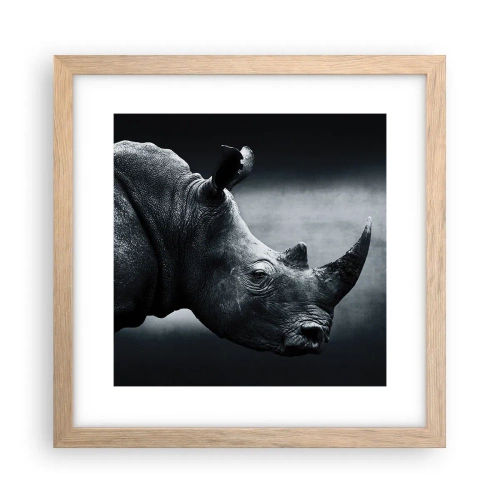 Pôster com moldura de carvalho claro - Perfil direito - 30x30 cm