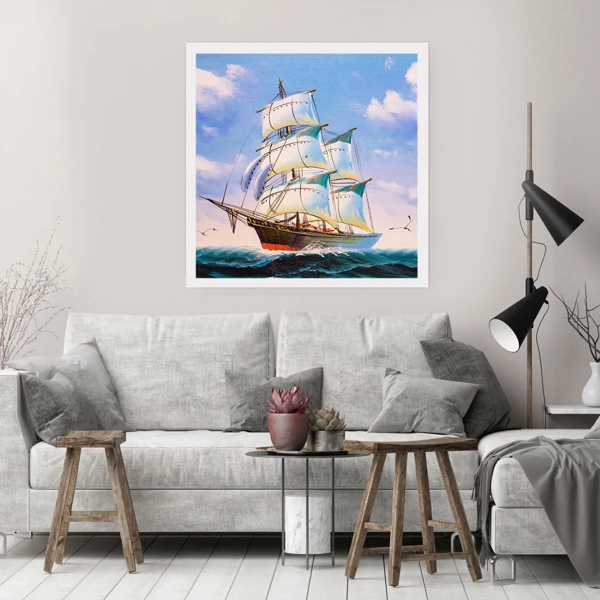 Pôster - Orgulhosamente com o vento - 60x60 cm
