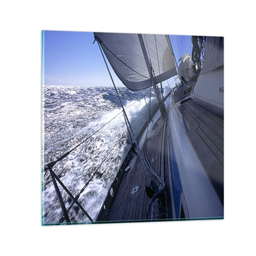 Quadro em vidro - Eu sei o que é ser um pássaro - 30x30 cm