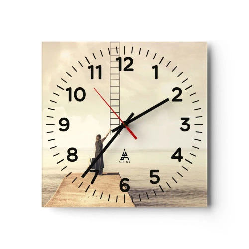 Relógio de parede - Relógio em vidro - Uma viagem mágica - 40x40 cm