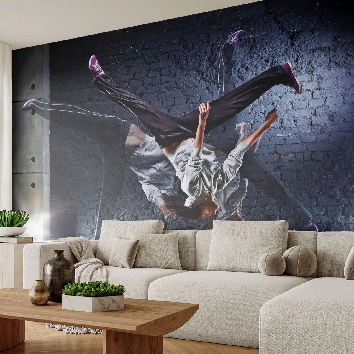 Papel de Parede Premium Sand - A estrela da rua - Dança, Pessoas, Dançarino - 400x280 cm