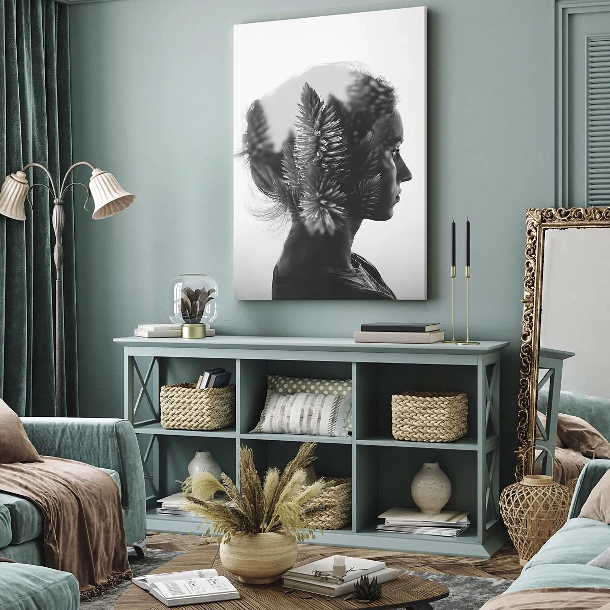 Quadro em tela - A senhora do pinhal - 50x70 cm