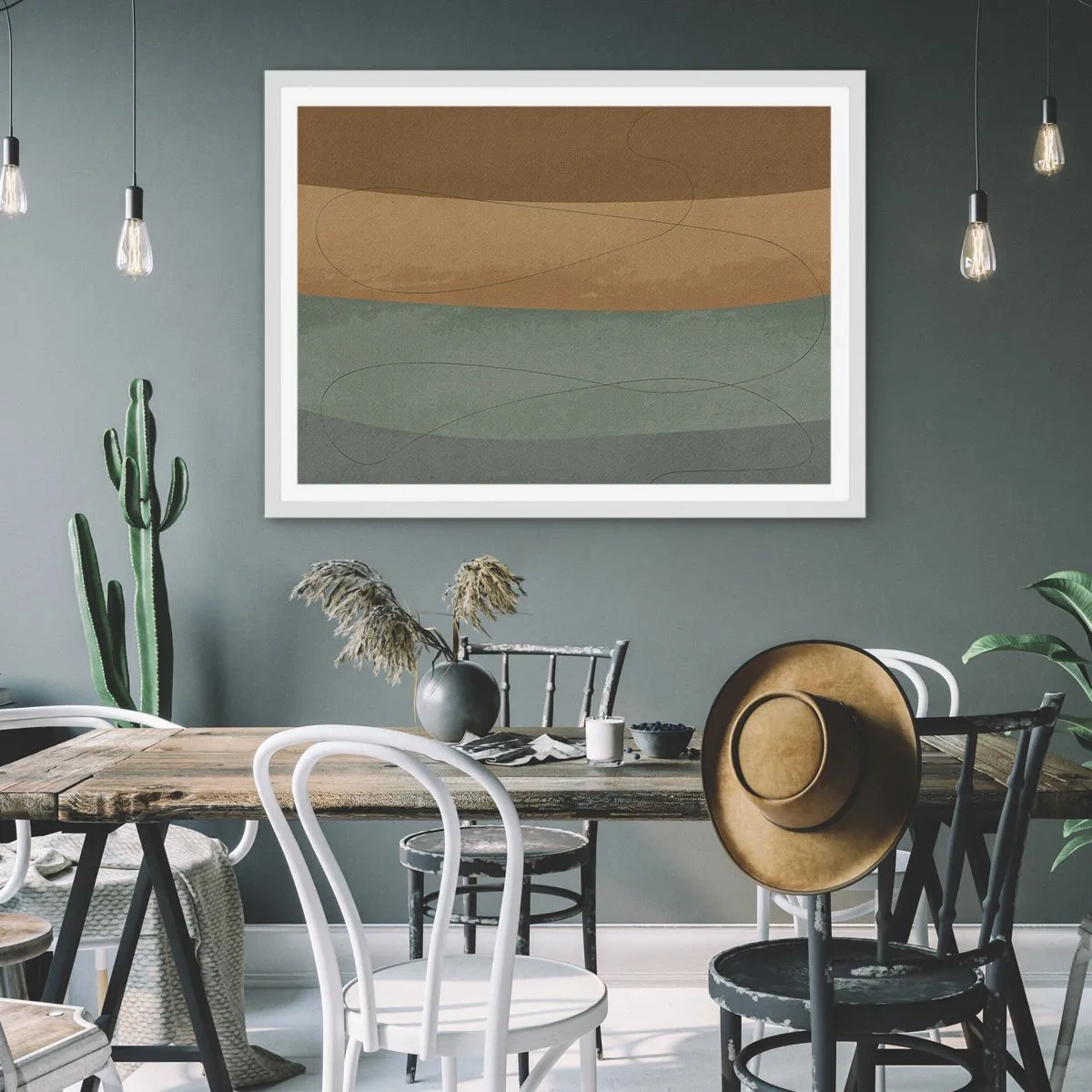 Pôster em moldura branca - Composição horizontal - 50x40 cm