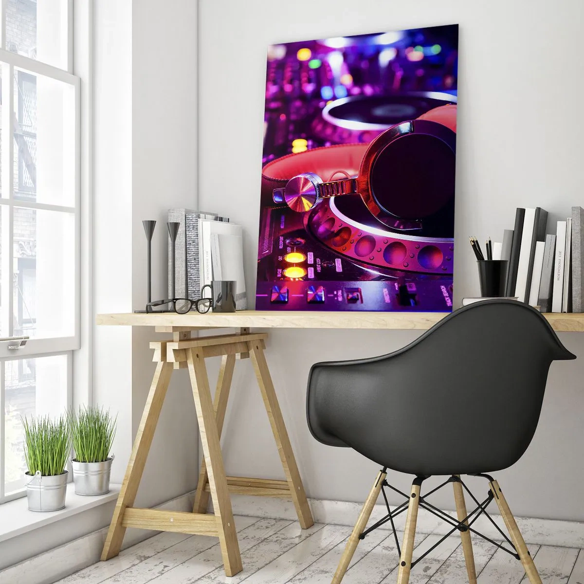 Quadro em vidro - Antes da diversão começar - 80x120 cm