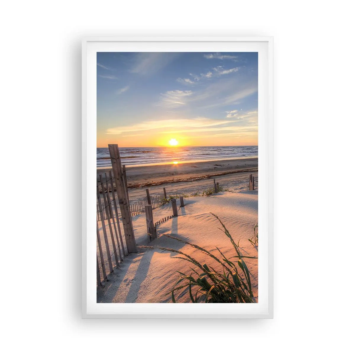 Pôster em moldura branca - Brilho e sombra do vento - 61x91 cm