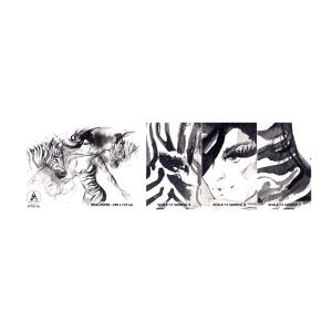 Amostra de papel de parede autocolante Deluxe Sticker - Dançando com as zebras - Abstração, Mulher, Costelas - 100x30 cm