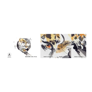 Amostra de papel de parede Premium Canvas - Beleza predatória - Animais, Pantera, Natureza - 100x30 cm