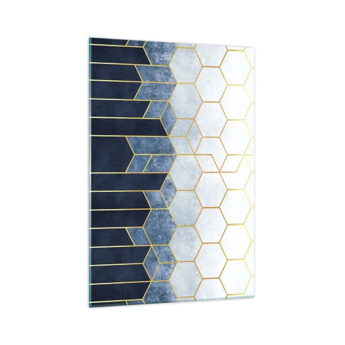 Quadro em vidro - Composição em ritmo sincopado - 70x100 cm