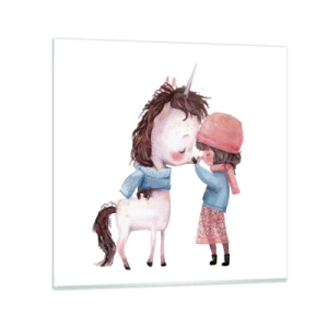 Quadro em vidro - Conto do inverno - 50x50 cm