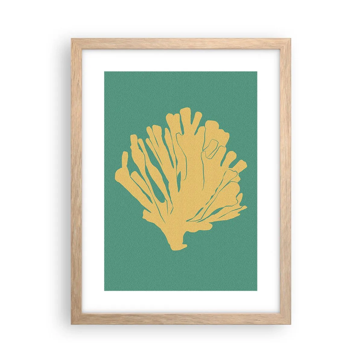 Pôster com moldura de carvalho claro - Arbusto florestal subaquático - 30x40 cm