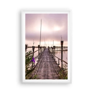 Pôster em moldura branca - Paz e tranquilidade da Ásia - 61x91 cm