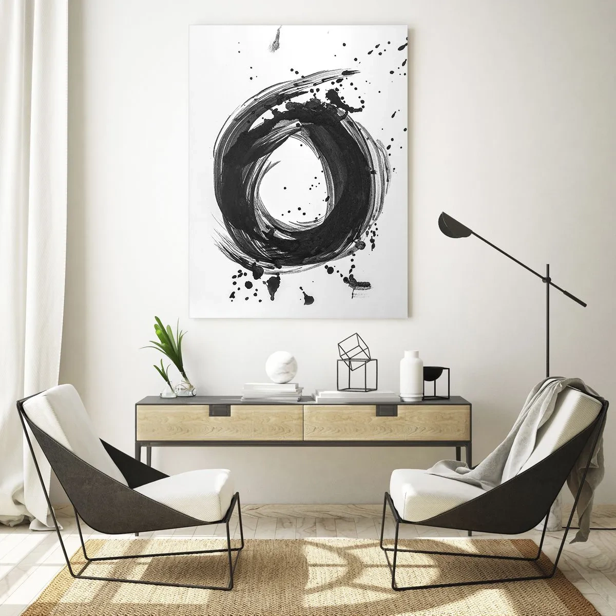 Quadro em vidro - O vórtice da criação - 50x70 cm