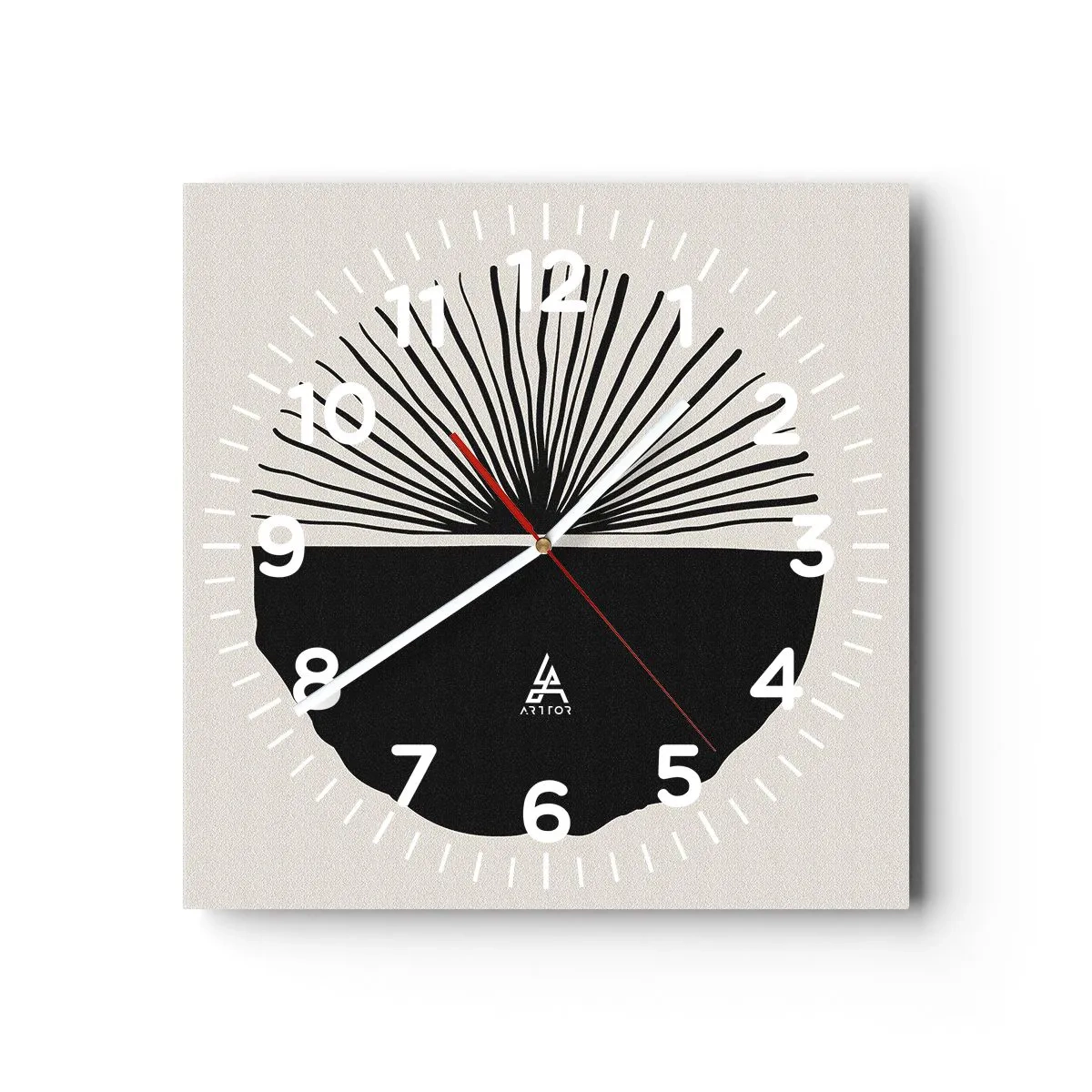 Relógio de parede - Relógio em vidro - Uma gama de possibilidades - 30x30 cm