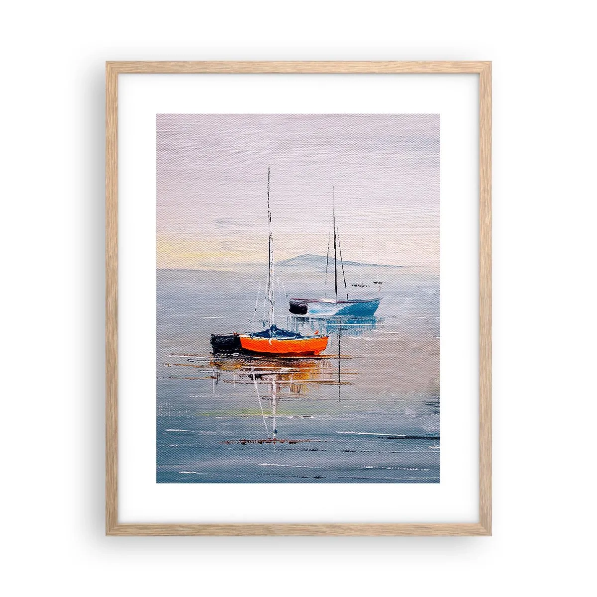 Pôster com moldura de carvalho claro - Um merecido descanso - 40x50 cm