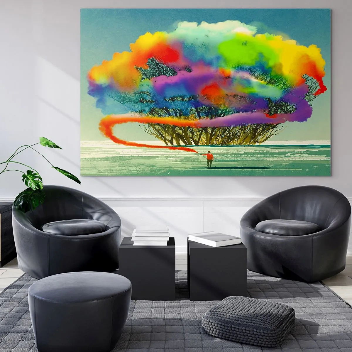 Quadro em vidro - Dar vida a este mundo - 100x70 cm