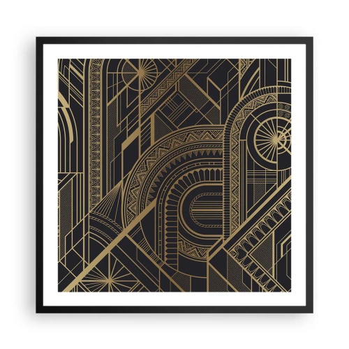 Pôster com moldura preta - Conceitos, ideias, planos - 60x60 cm