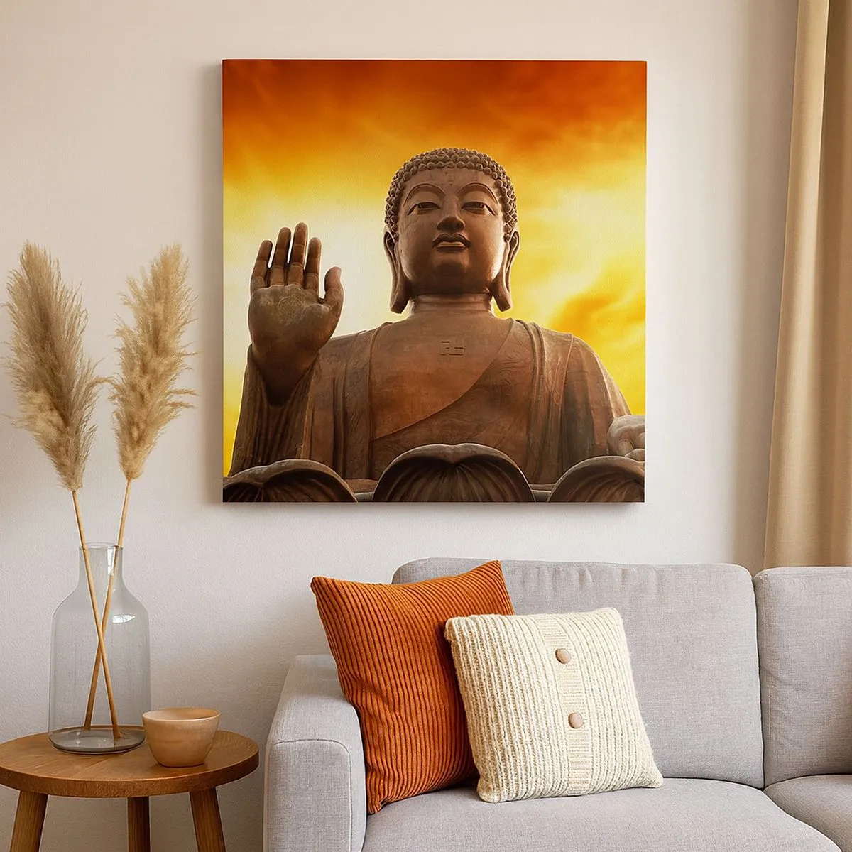 Quadro em tela - Paz do mundo - 30x30 cm