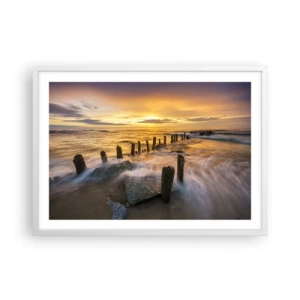 Pôster em moldura branca - A beleza crua do Mar Báltico - 70x50 cm