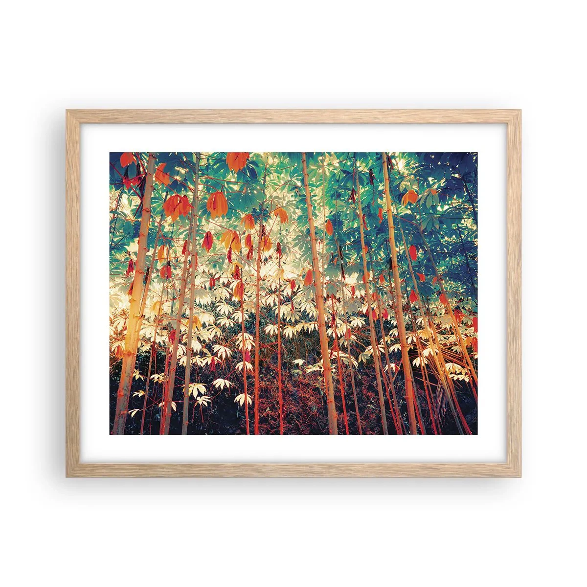 Pôster com moldura de carvalho claro - A vida secreta das folhas - 50x40 cm