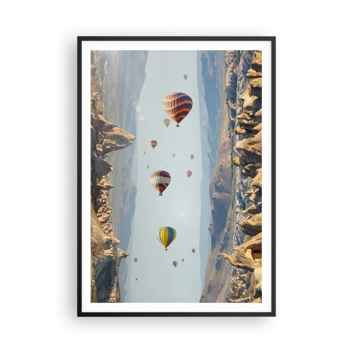 Pôster com moldura preta - Tudo é possível aqui - 70x100 cm