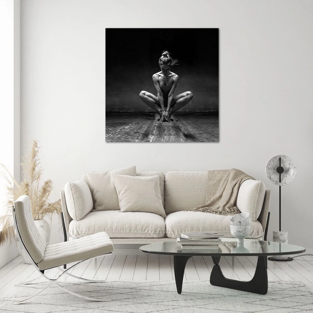 Quadro em vidro - A energia da dança - 30x30 cm