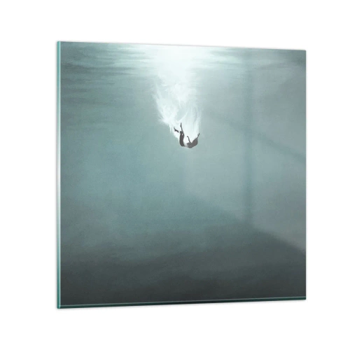 Quadro em vidro - Nos braços do oceano - 30x30 cm