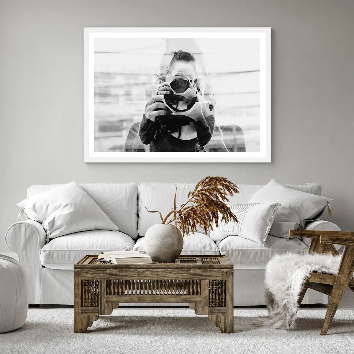 Pôster em moldura branca - Criador e material - 30x30 cm