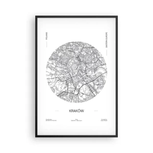 Pôster com moldura preta - Anatomia de Cracóvia - 61x91 cm
