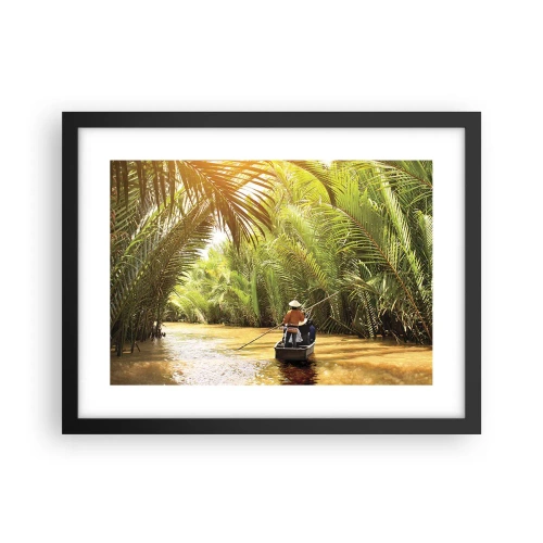 Pôster com moldura preta - Desfiladeiro das palmeiras - 40x30 cm
