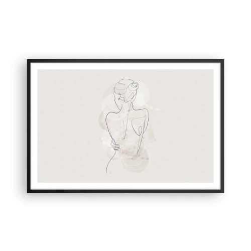 Pôster com moldura preta - Como um instrumento sensível - 91x61 cm