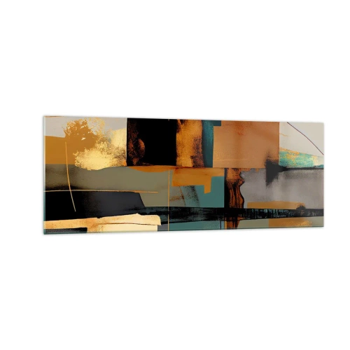 Quadro em vidro - Abstração – luz e sombra - 140x50 cm