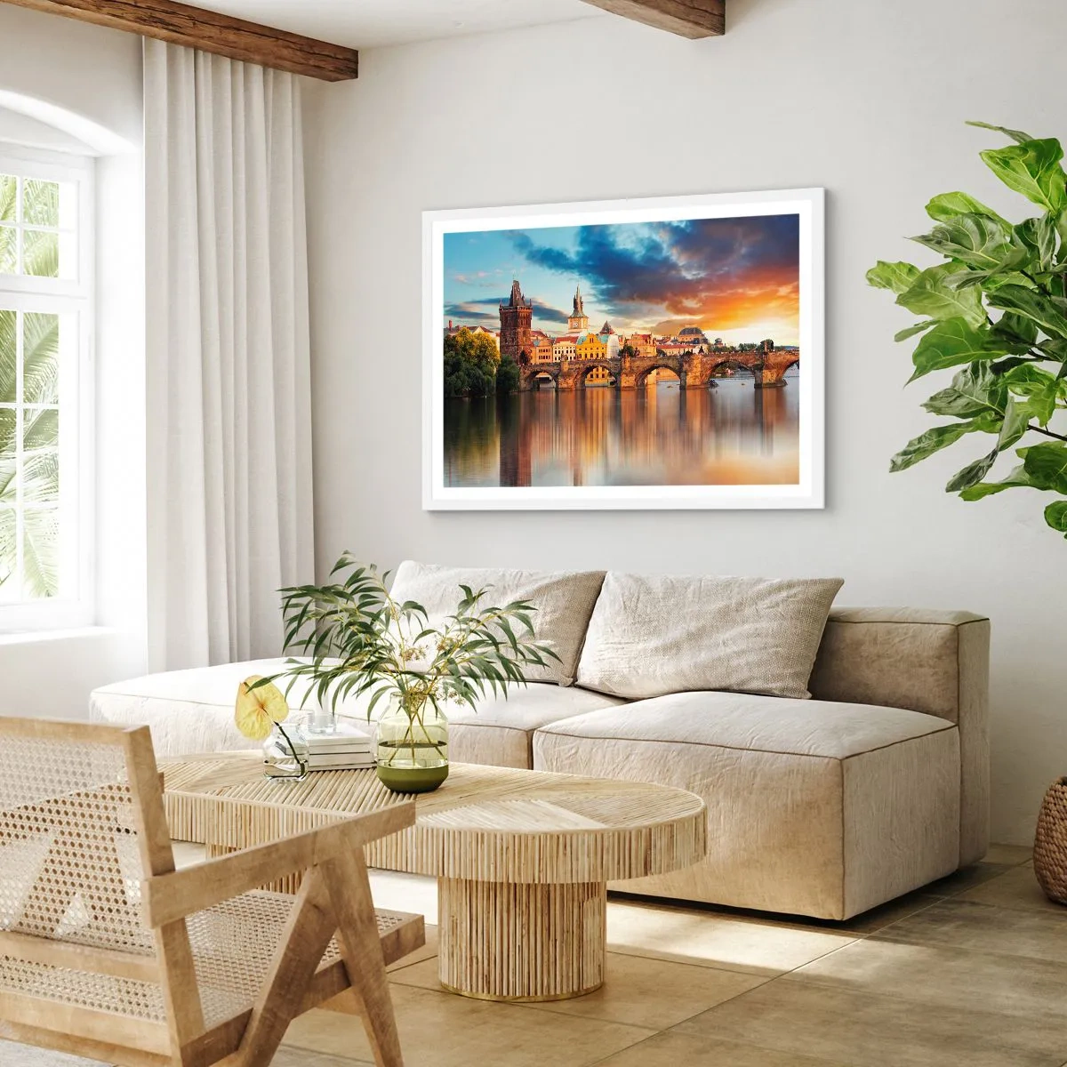 Pôster em moldura branca - Linda há séculos - 40x30 cm