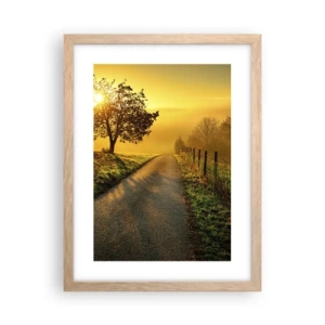 Pôster com moldura de carvalho claro - Uma tarde agradável - 30x40 cm