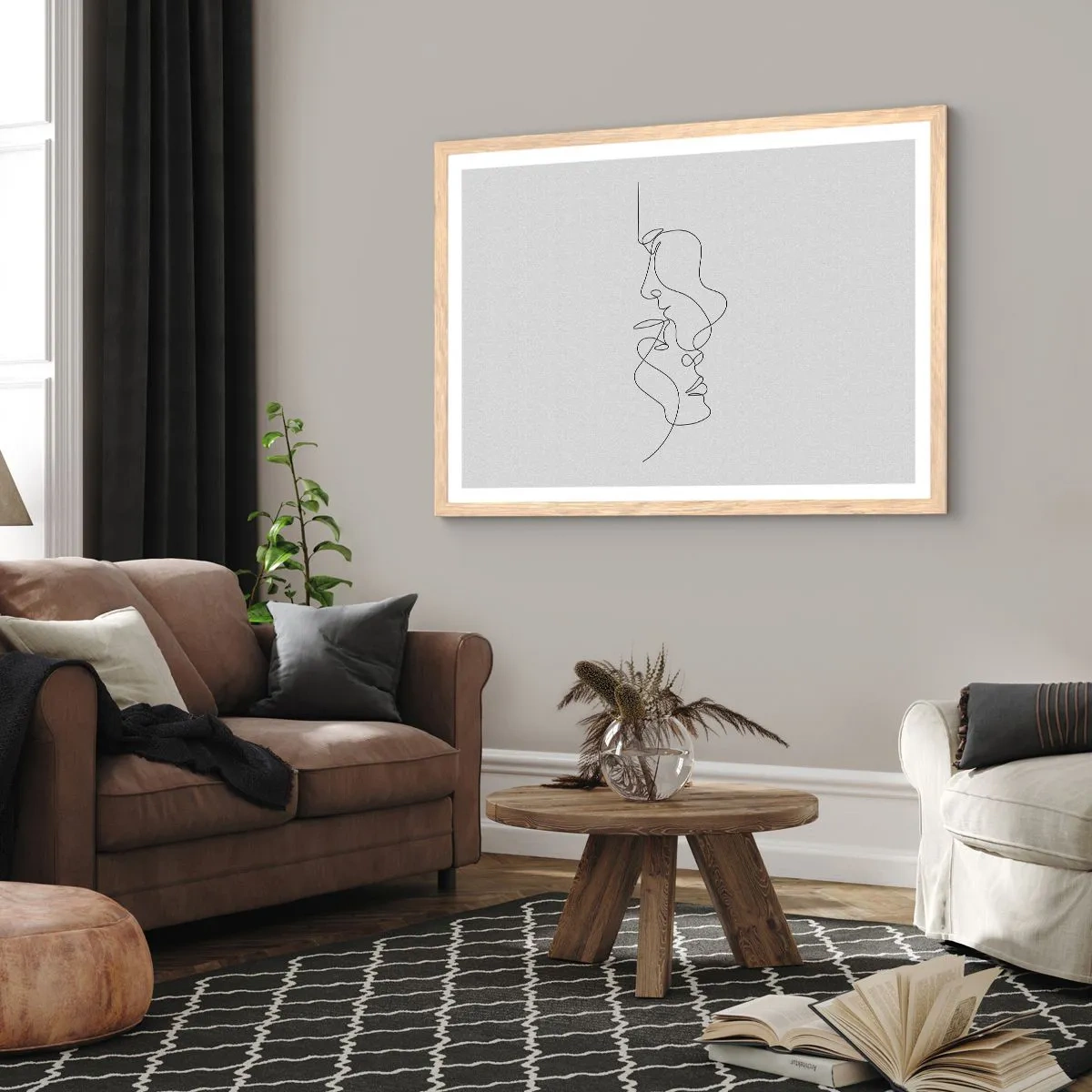 Pôster com moldura de carvalho claro - O calor dos desejos amargos - 91x61 cm