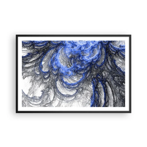 Pôster com moldura preta - O nascimento de uma onda - 91x61 cm
