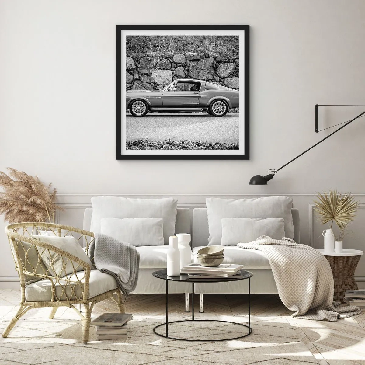 Pôster com moldura preta - Lenda dos anos 60 - 50x50 cm