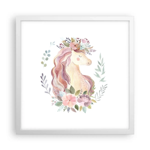 Pôster em moldura branca - Um convite ao mundo dos contos de fadas - 40x40 cm