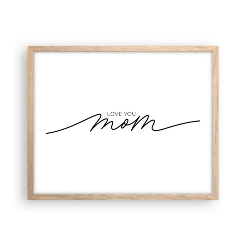 Pôster com moldura de carvalho claro - Uma grande emoção - 50x40 cm