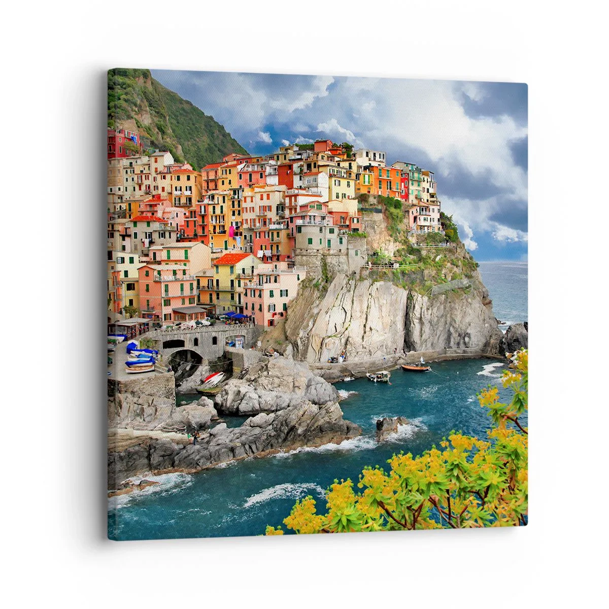 Quadro em tela - Um aglomerado nas rochas - 30x30 cm