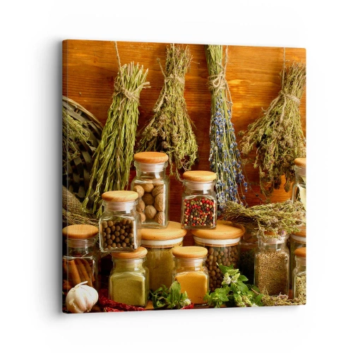 Quadro em tela - Magias da cozinha - 30x30 cm