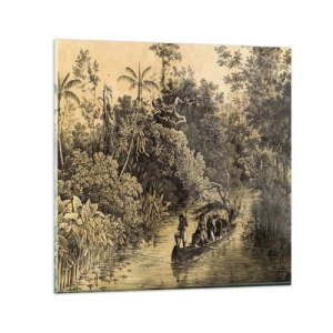 Quadro em vidro - Viagem à fonte - 40x40 cm