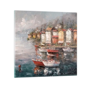 Quadro em vidro - Refúgio romântico - 30x30 cm