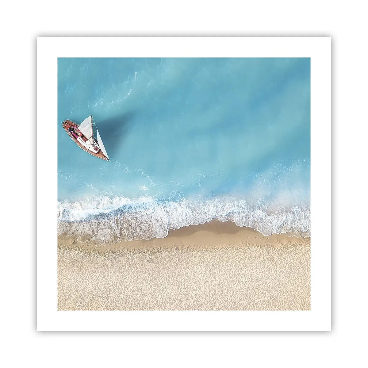 Pôster - No limite do azul e do ouro - 50x50 cm