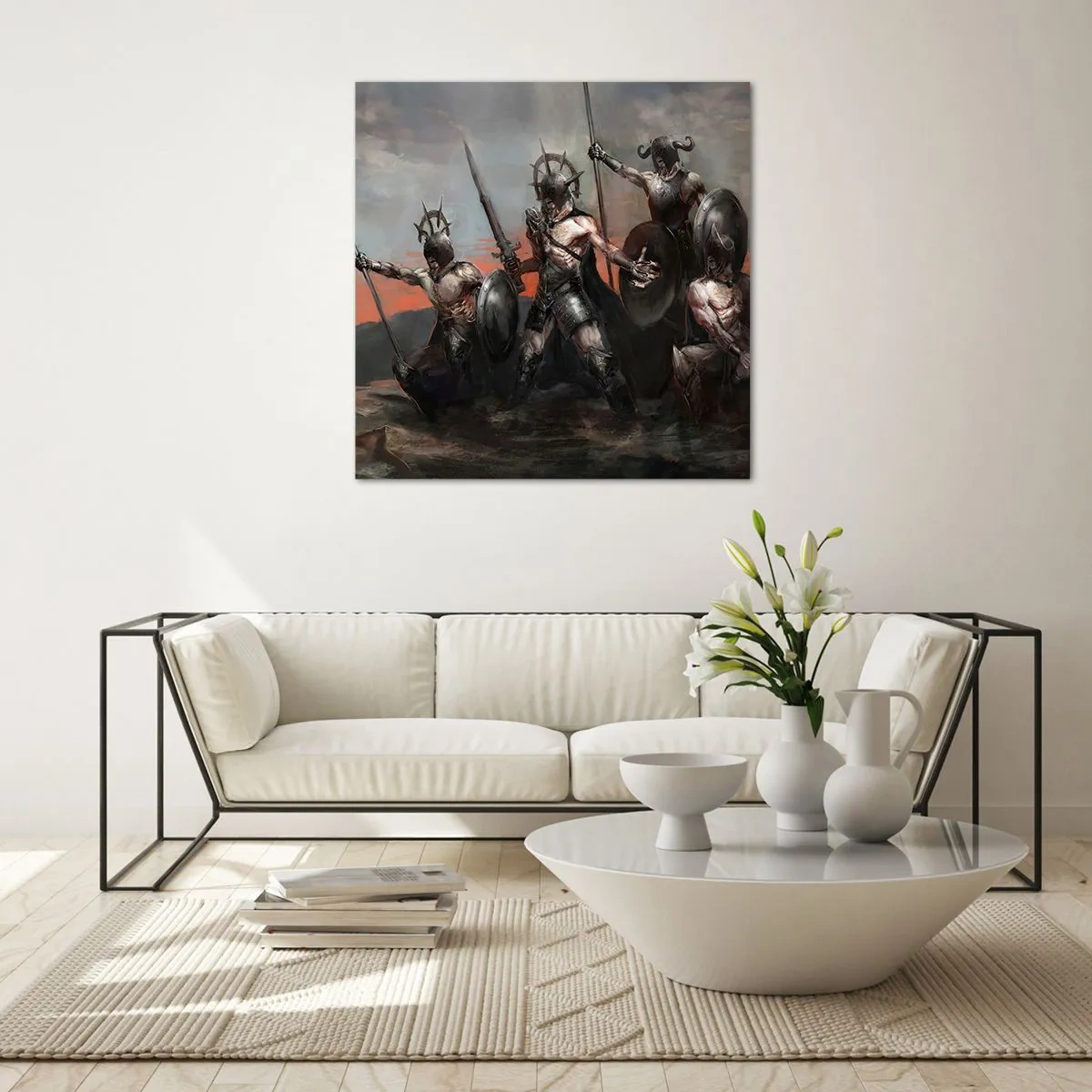 Quadro em vidro - Com ou em um escudo - 70x70 cm