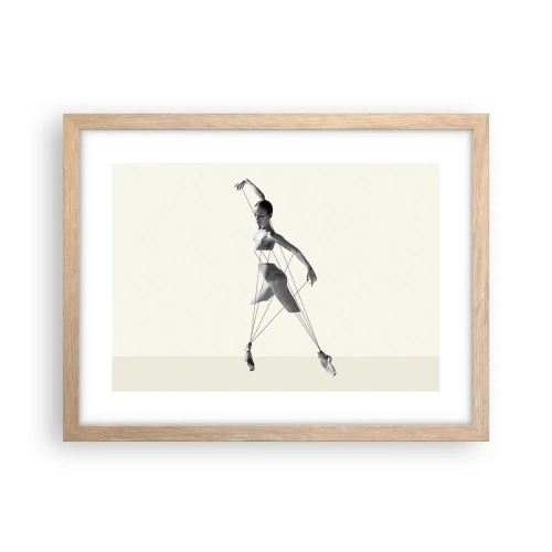 Pôster com moldura de carvalho claro - No teatro do mundo - 40x30 cm