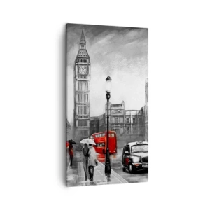 Quadro em tela - Não é uma cidade cinzenta - 45x80 cm