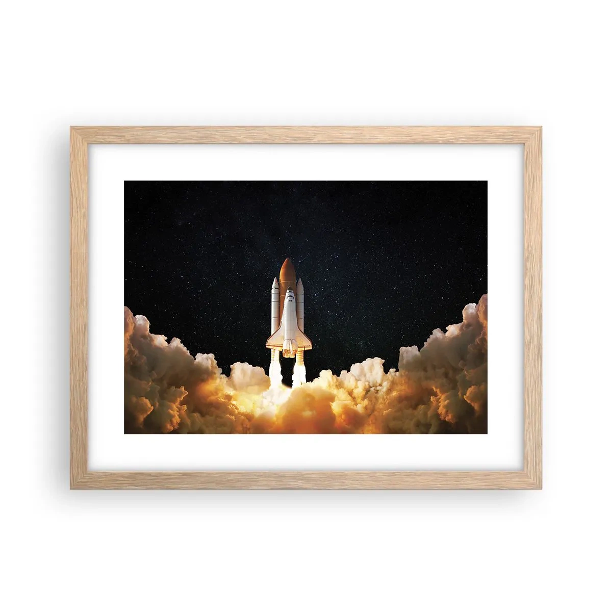Pôster com moldura de carvalho claro - Ad astra! - 40x30 cm