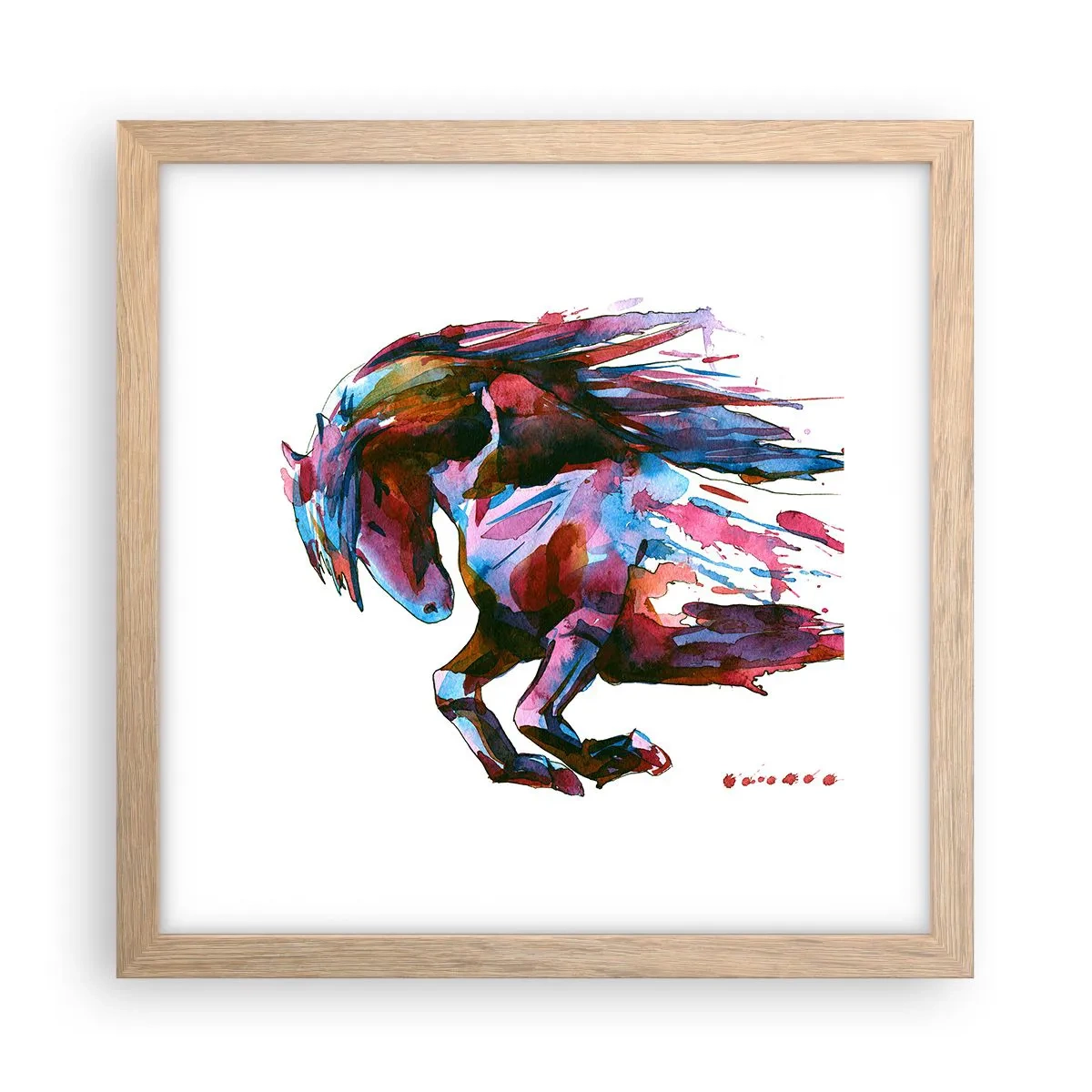 Pôster com moldura de carvalho claro - Em êxtase - 30x30 cm