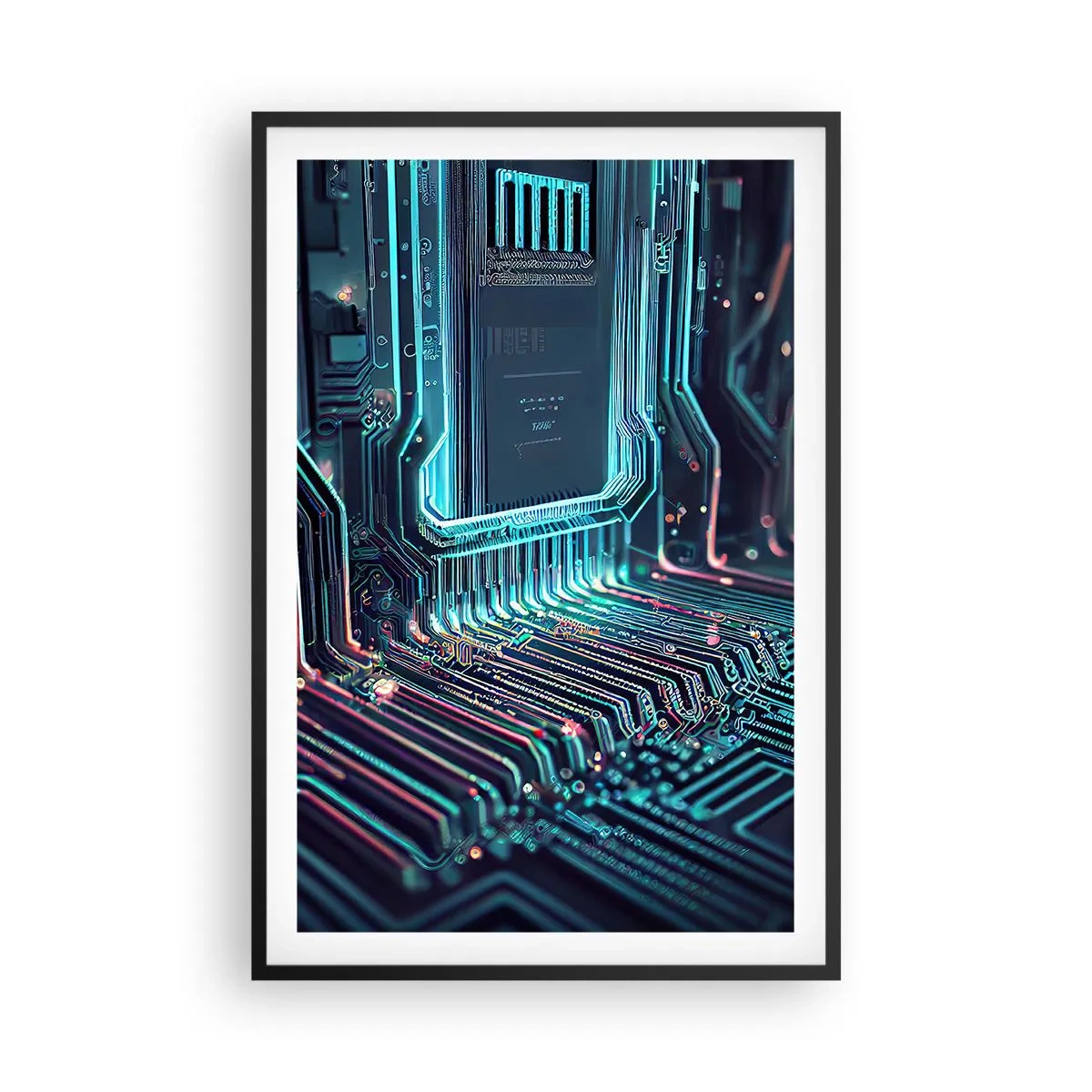 Pôster com moldura preta - Só estou a pensar... - 61x91 cm
