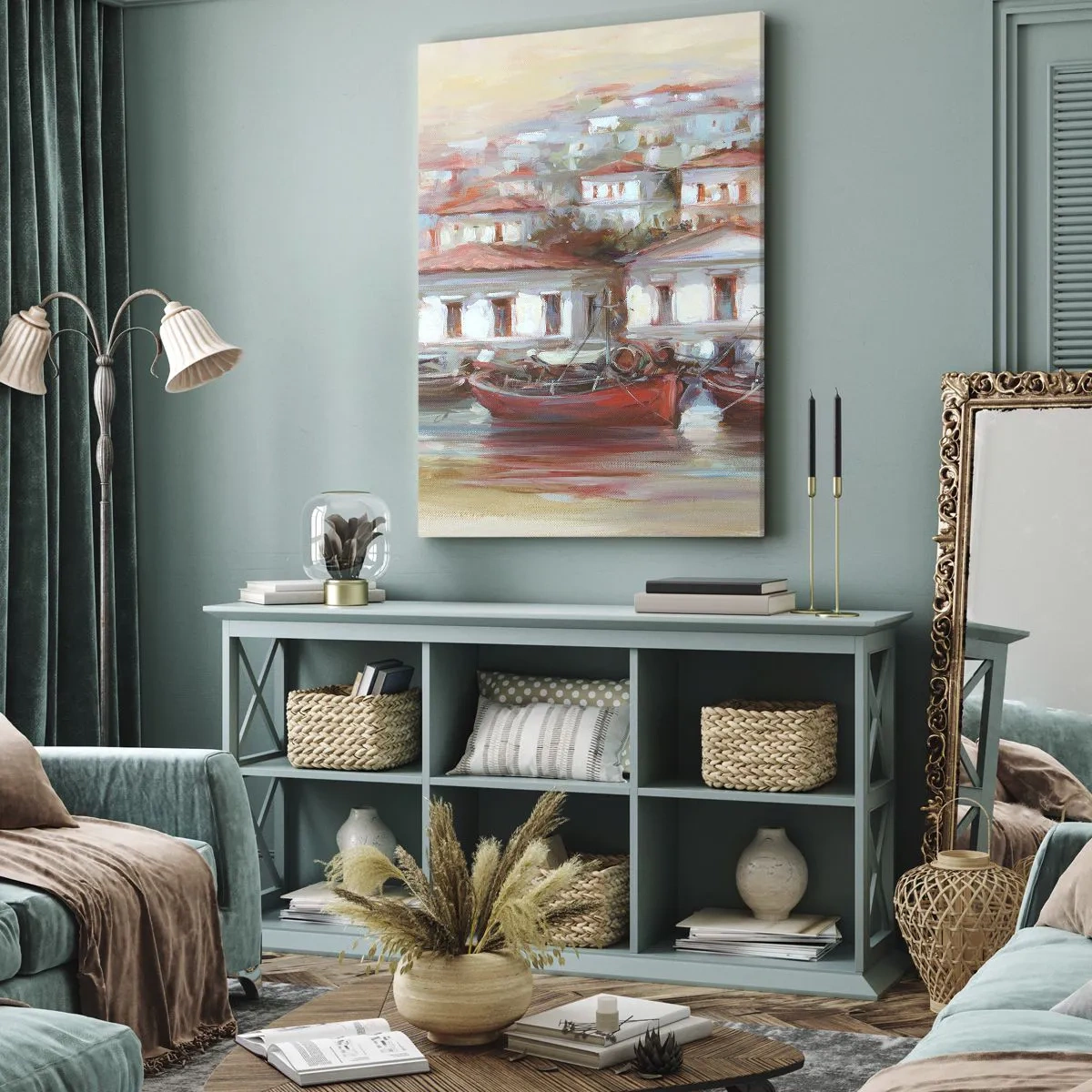 Quadro em tela - Cidade feliz - 80x120 cm